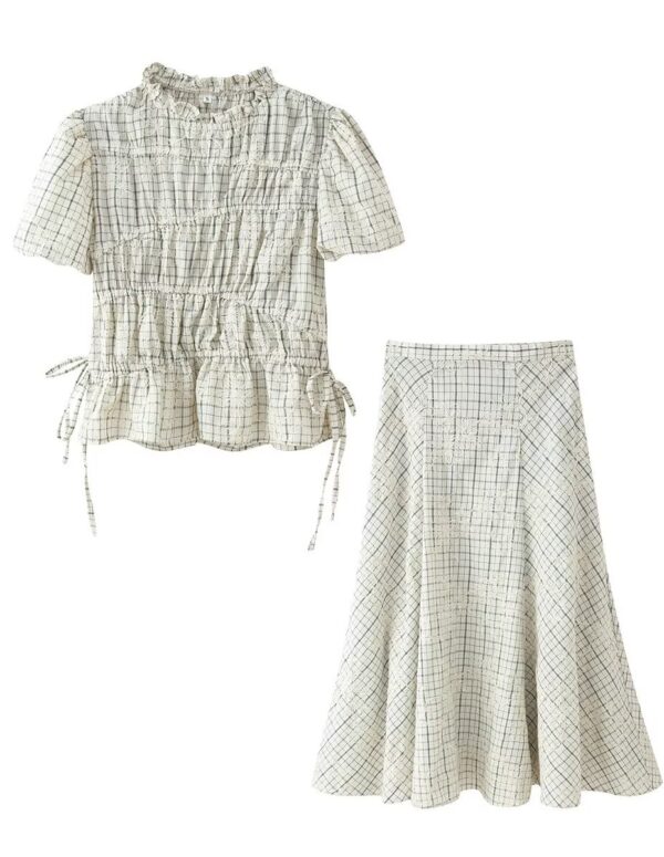 Embroidered top+Embroidered skirt set